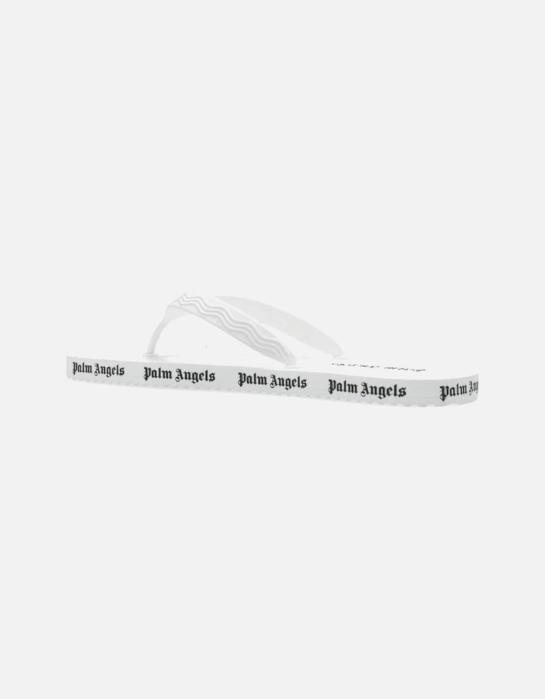 Square Toe Slip-On Rubber Shoes with Logo Detail Women - White