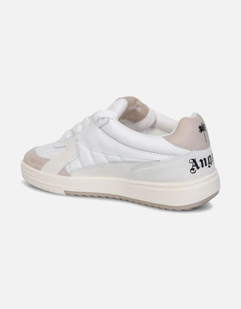 Calf Leather Perforated Lace-Up Sneakers Women - White