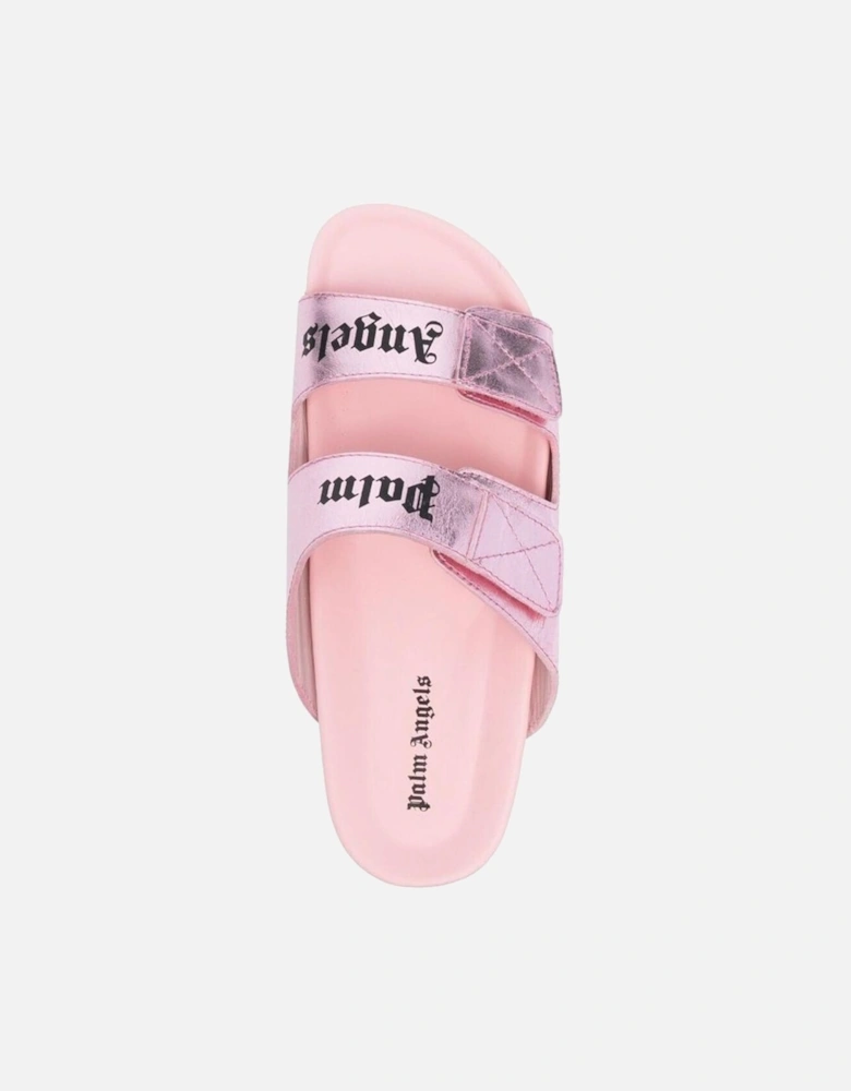 Calf Leather Slip-On Shoes with Velcro Strap Women - Multicolor