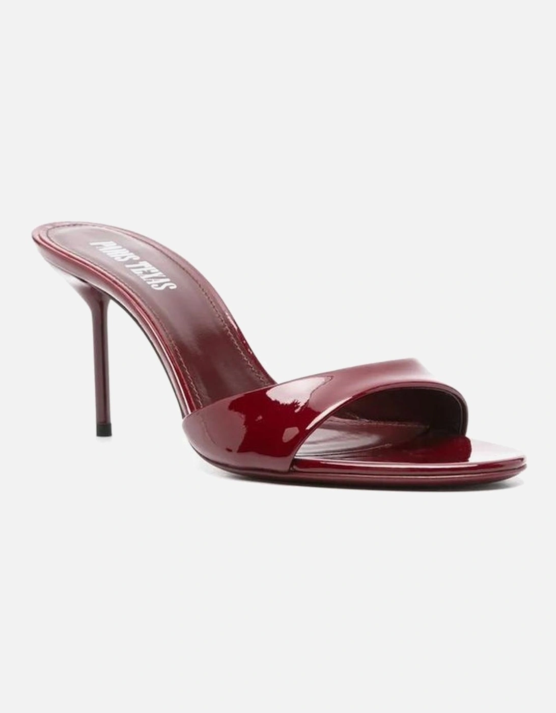 Patent Leather Open Toe Slip-On Heels Women - Red Sandals