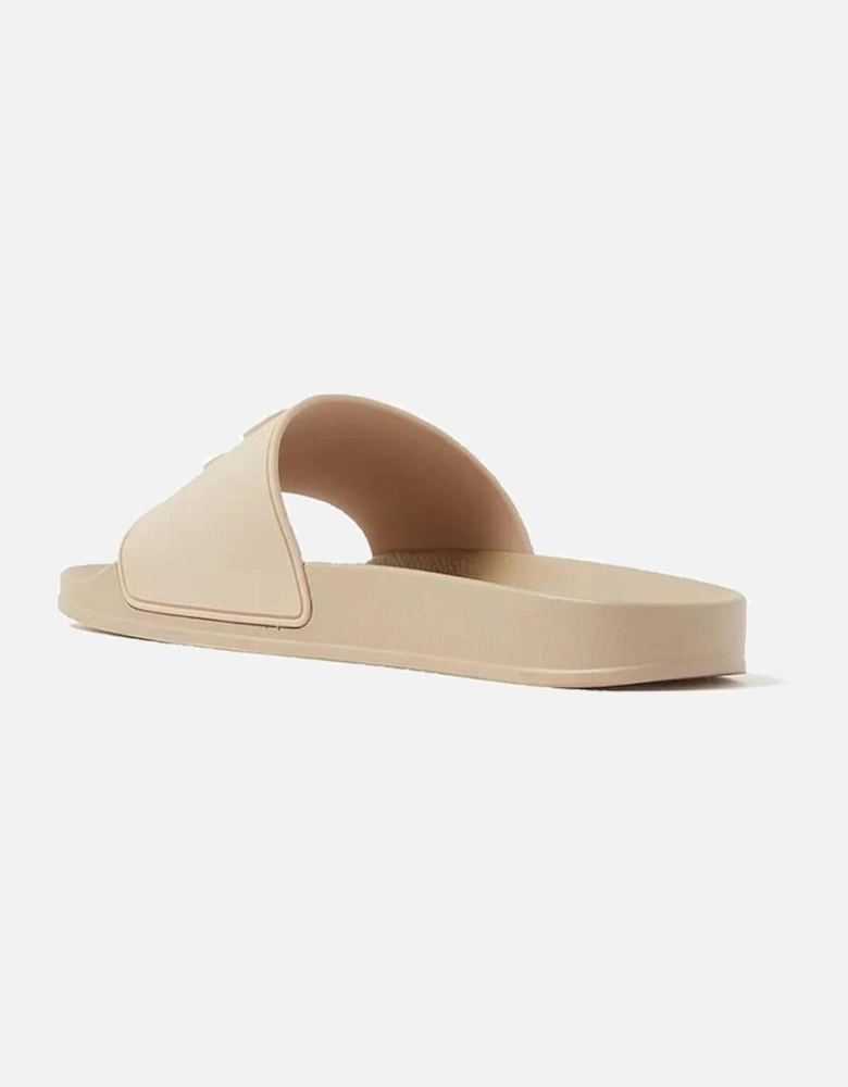 Rubber Slip-On Shoes with Logo Detail Women - Beige