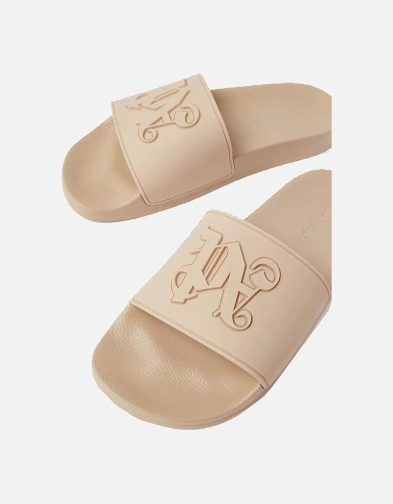 Rubber Slip-On Shoes with Logo Detail Women - Beige