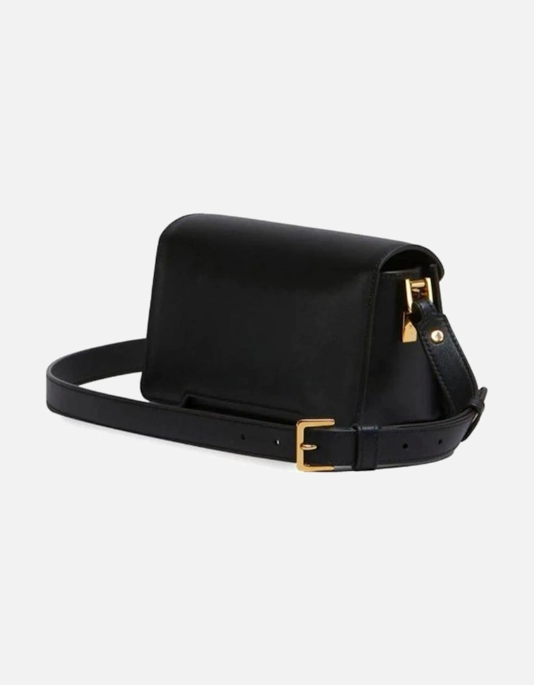 Stylish Rectangular Bag with Adjustable Strap and Turn Lock Closure
