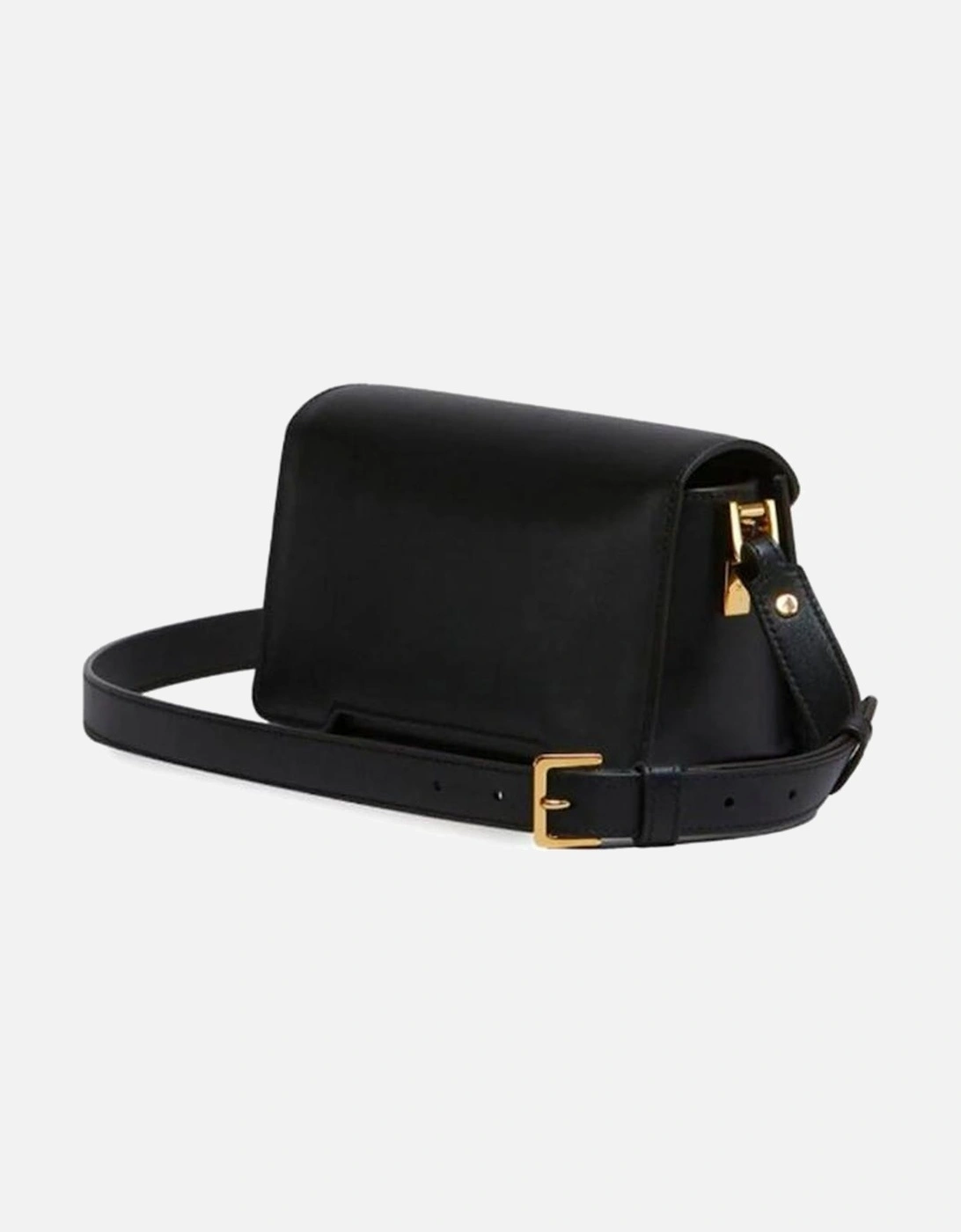 Stylish Rectangular Bag with Adjustable Strap and Turn Lock Closure