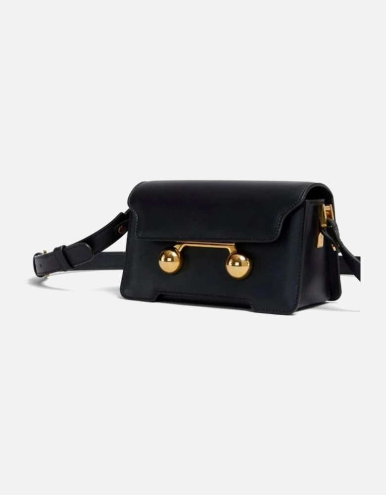 Stylish Rectangular Bag with Adjustable Strap and Turn Lock Closure