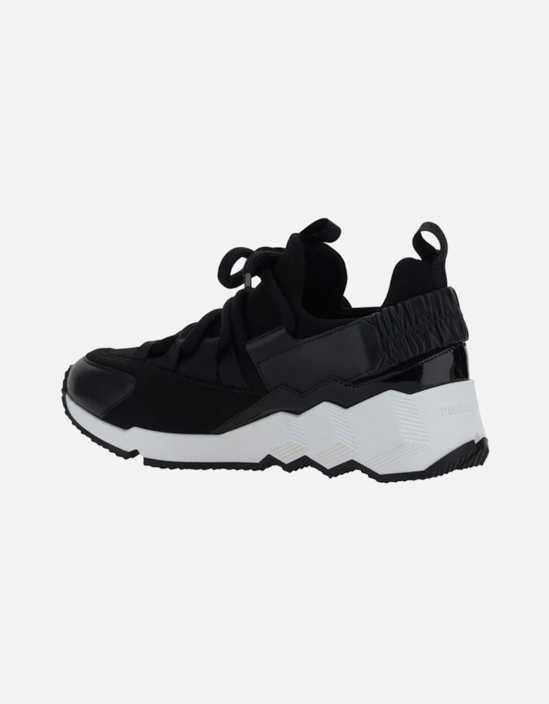 Trek Cosmetic Lace-Up Sneakers with Monogram Heel Women - Black