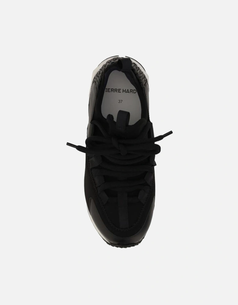 Trek Cosmetic Lace-Up Sneakers with Monogram Heel Women - Black