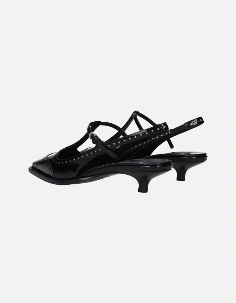 Patent Leather Pointed Toe Heels Women - Black Pumps