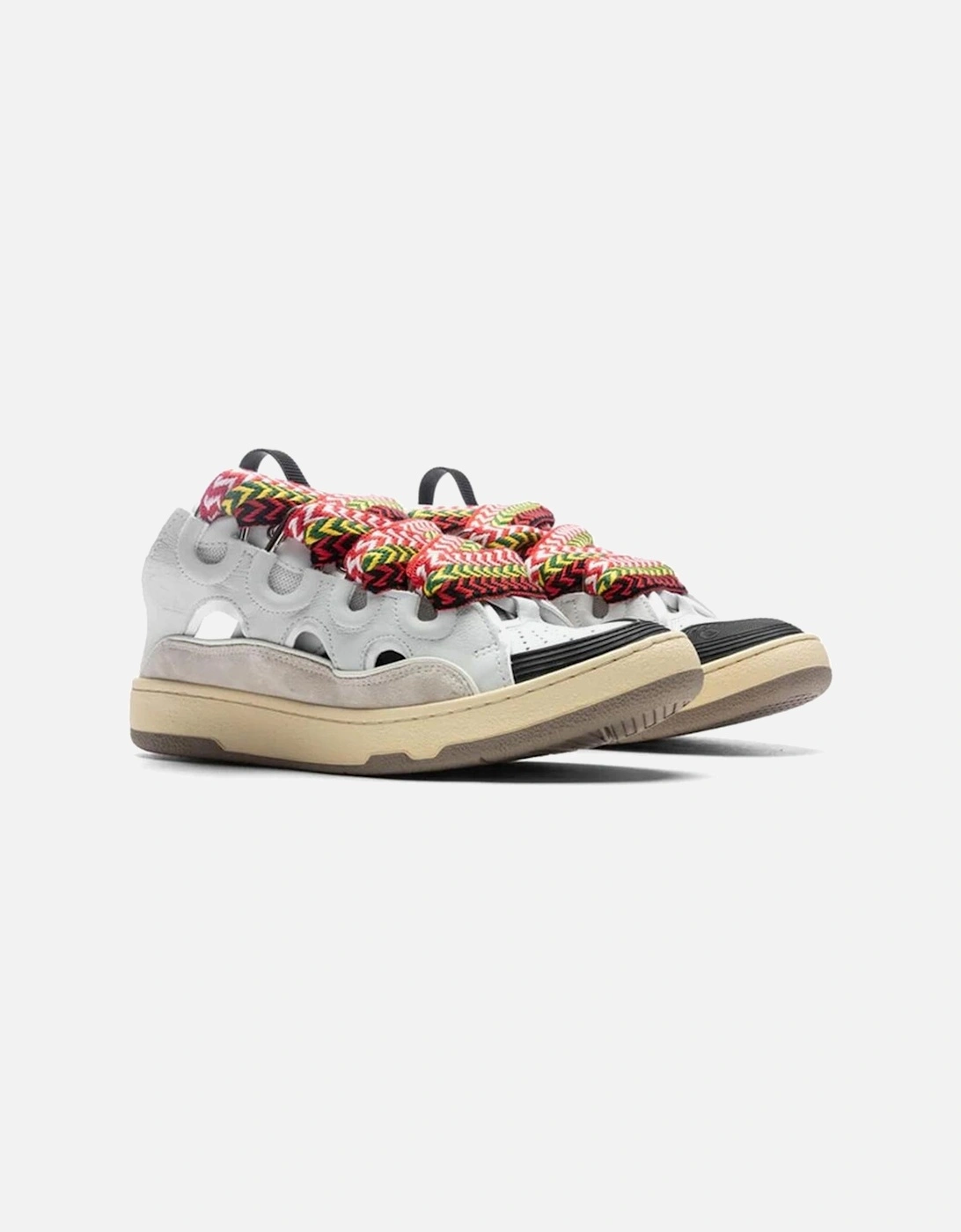 Calf Leather Open Back Lace-Up Shoes Women - White Sneakers