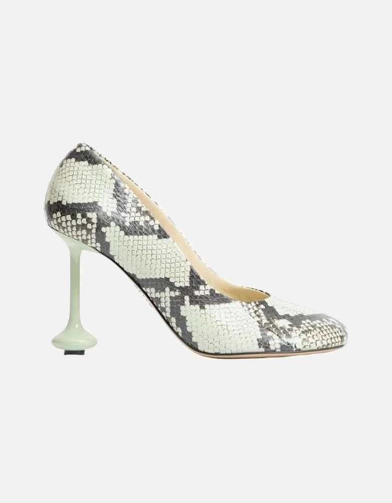 Goat Leather Stiletto Heel Slip-On Shoes Women - Green Pumps