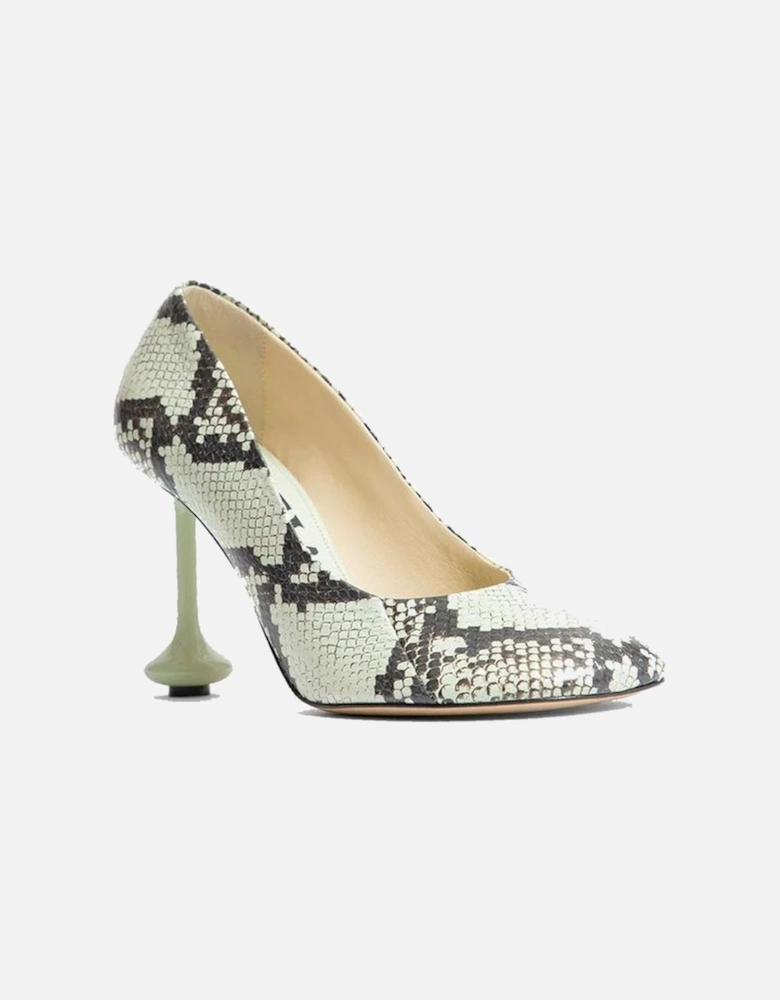 Goat Leather Stiletto Heel Slip-On Shoes Women - Green Pumps