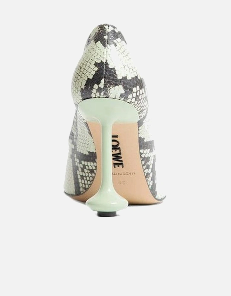 Goat Leather Stiletto Heel Slip-On Shoes Women - Green Pumps