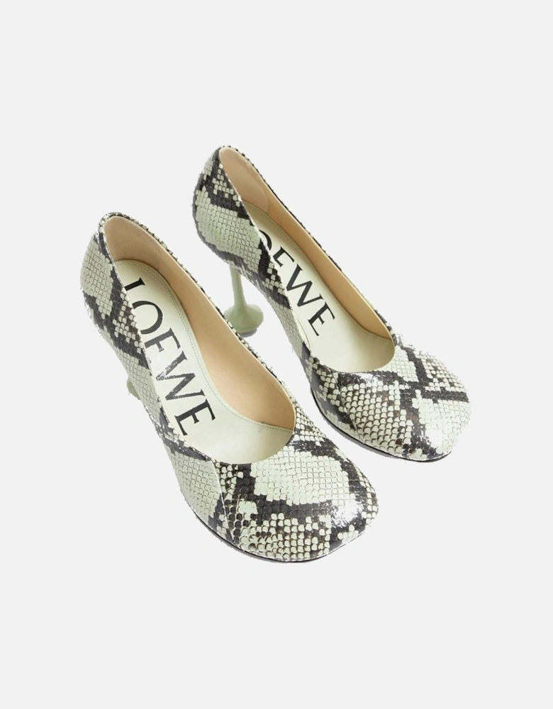 Goat Leather Stiletto Heel Slip-On Shoes Women - Green Pumps