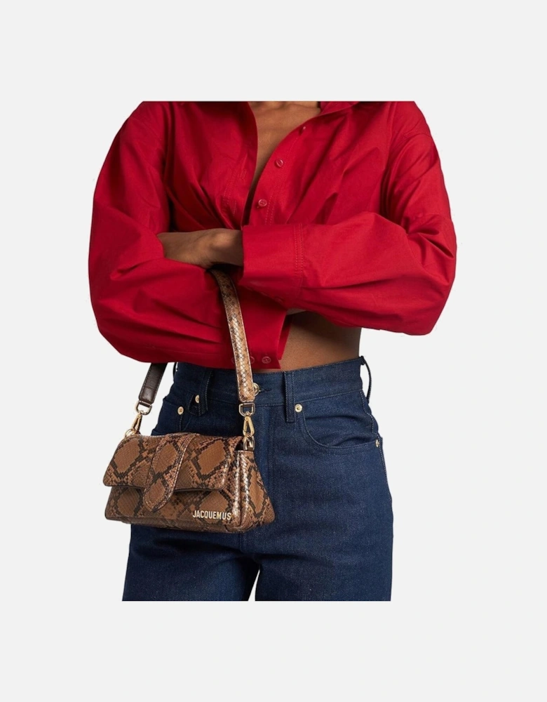Structured Leather Top Handle Bag with Adjustable Shoulder Strap Women