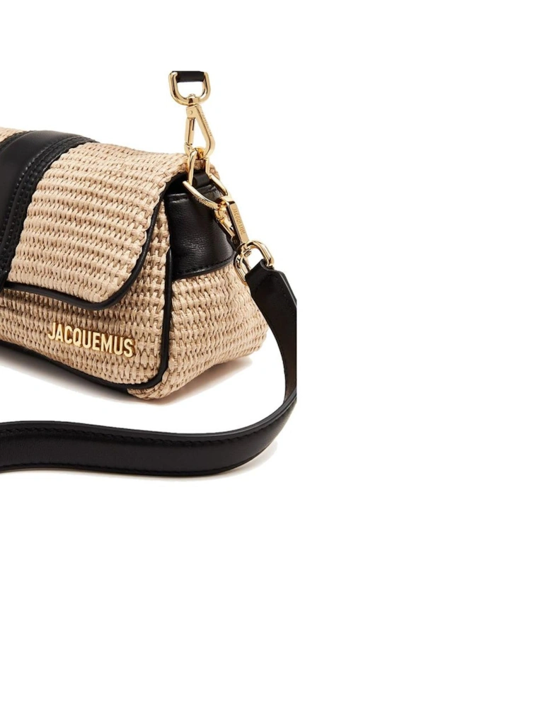 Structured Woven Design Shoulder Bag with Adjustable Strap Women -