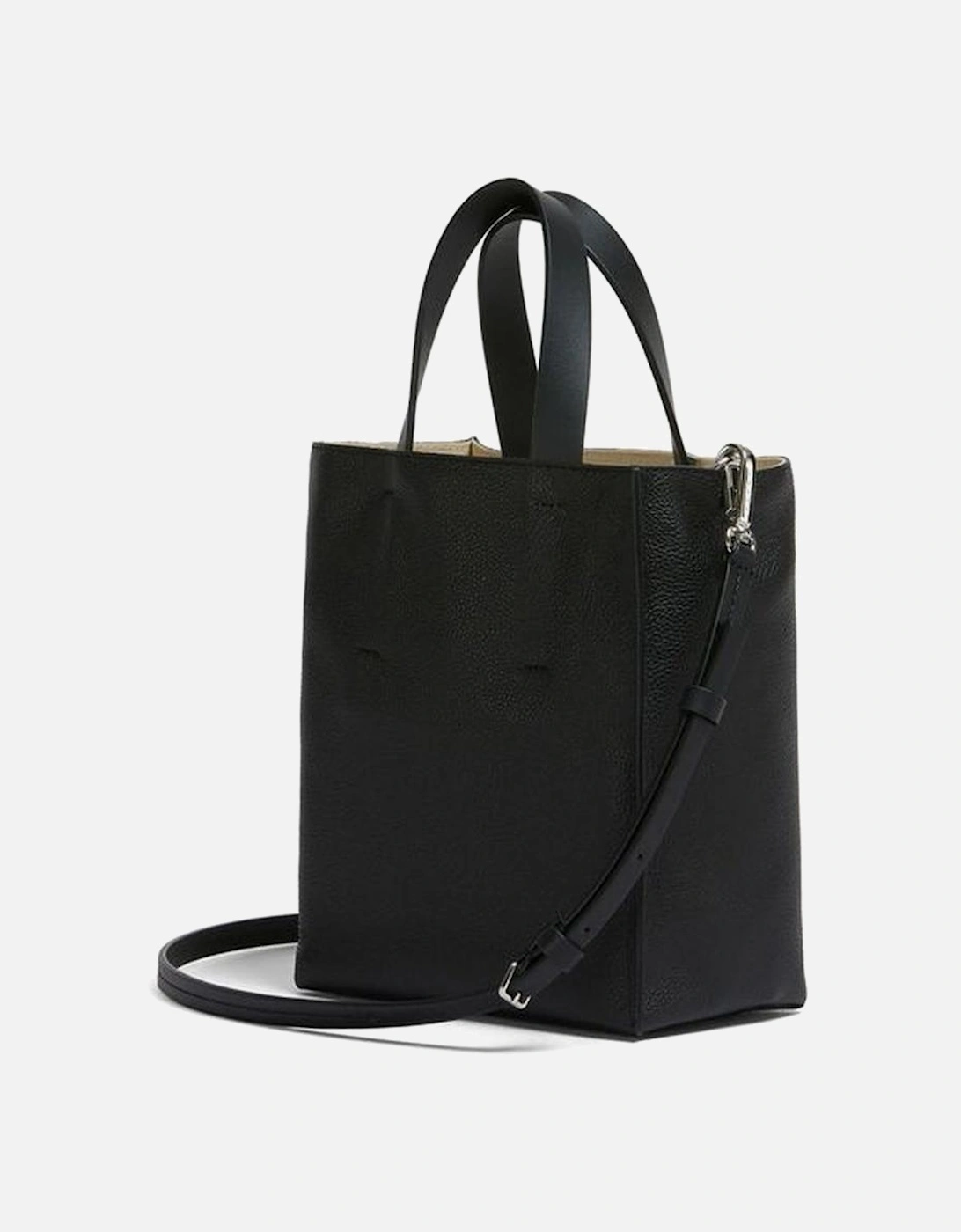 Shopping Bag with Internal Pockets and Top Handle Women - Black