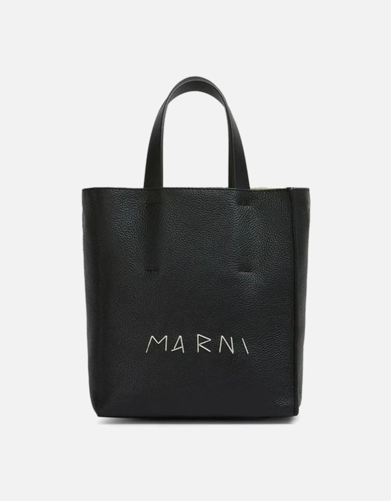 Shopping Bag with Internal Pockets and Top Handle Women - Black