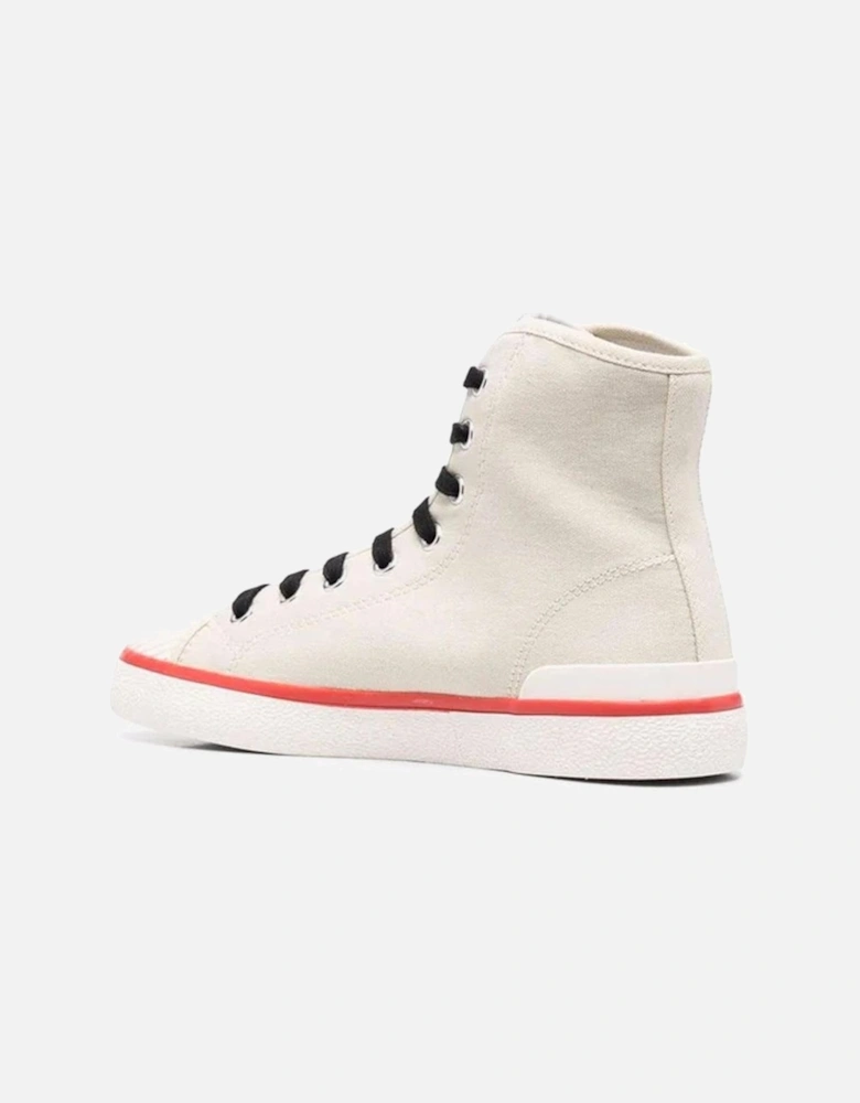 Canvas Sneakers with Rubber Sole and Lace-Up Fastening Women - Beige