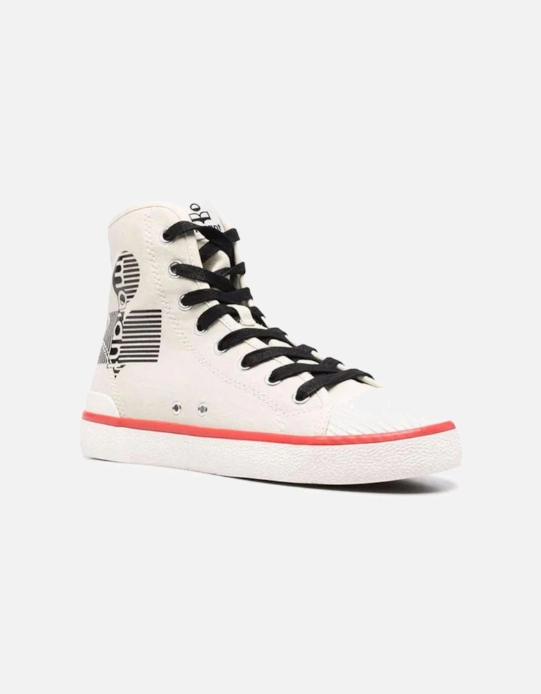 Canvas Sneakers with Rubber Sole and Lace-Up Fastening Women - Beige