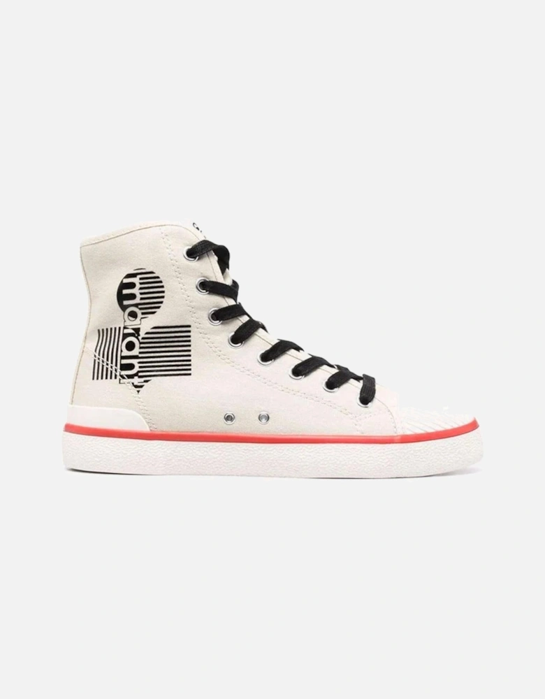 Canvas Sneakers with Rubber Sole and Lace-Up Fastening Women - Beige