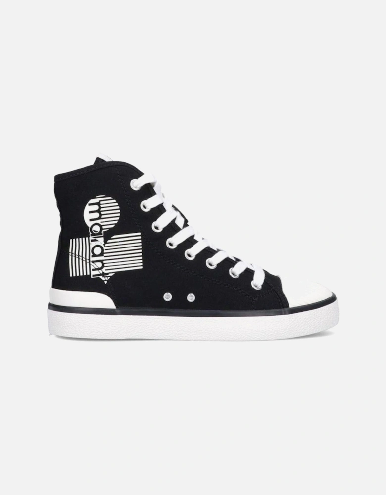 Canvas Lace-Up Sneakers with Rubber Sole Women - Black