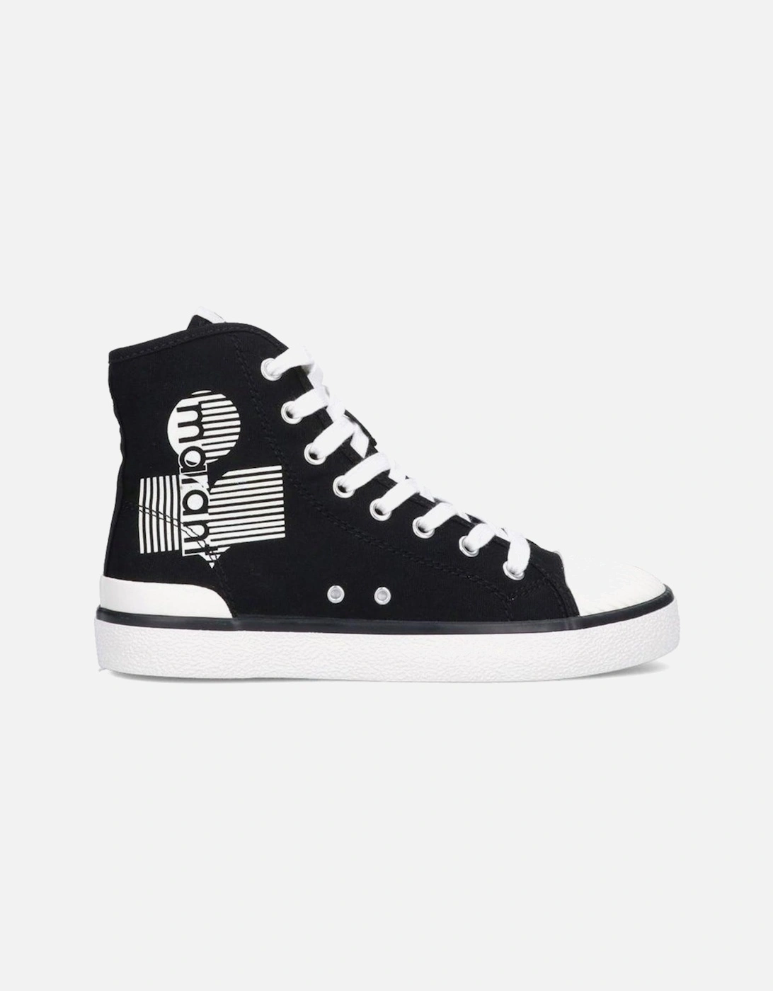 Canvas Lace-Up Sneakers with Rubber Sole Women - Black, 5 of 4