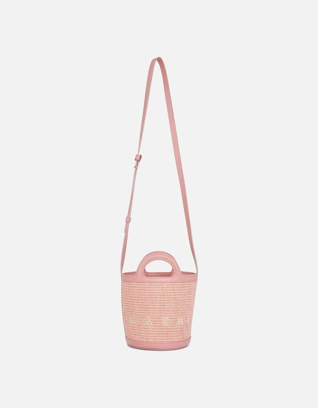 Woven Raffia Effect Bucket Bag with Adjustable Shoulder Strap and Top, 5 of 4