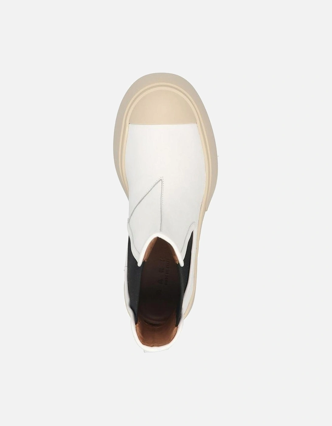Calf Leather Slip-On Shoes with Elastic Inserts Women - White Boots