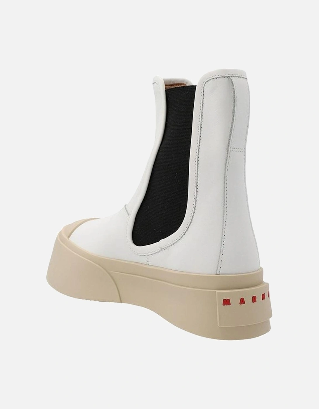 Calf Leather Slip-On Shoes with Elastic Inserts Women - White Boots