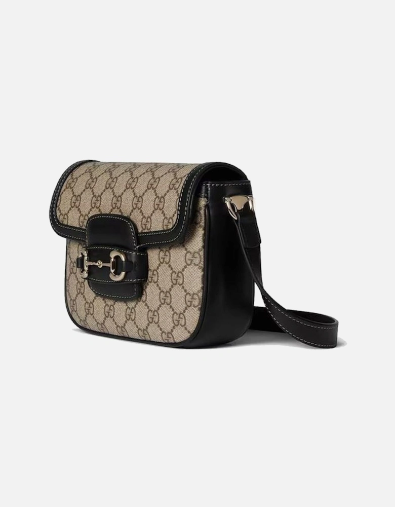 Elegant Shoulder Bag with Distinctive Horsebit Detail and Adjustable