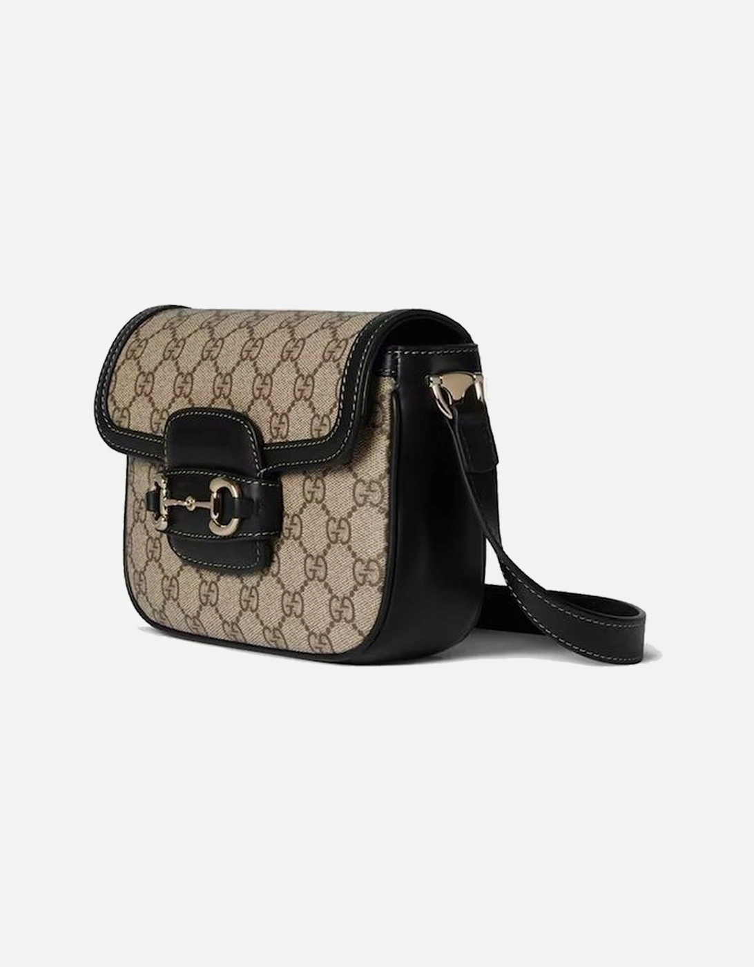 Elegant Shoulder Bag with Distinctive Horsebit Detail and Adjustable