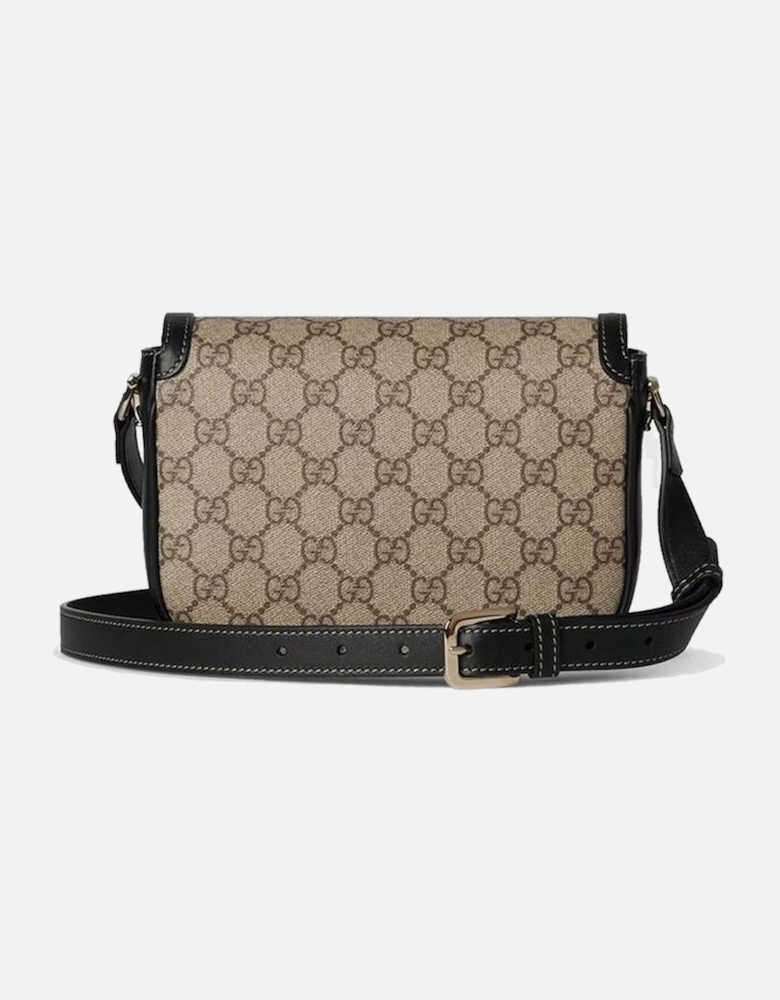 Elegant Shoulder Bag with Distinctive Horsebit Detail and Adjustable