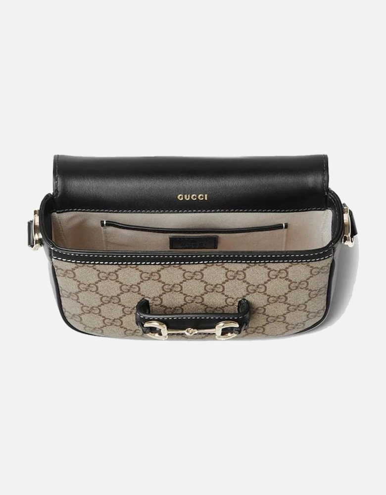 Elegant Shoulder Bag with Distinctive Horsebit Detail and Adjustable