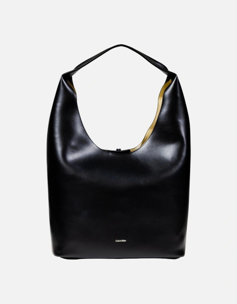 Polyurethane Bag with Inside Pockets Women - Black