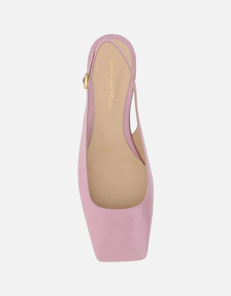 Patent Leather Square Toe Slingback Shoes Women - Multicolor Sandals