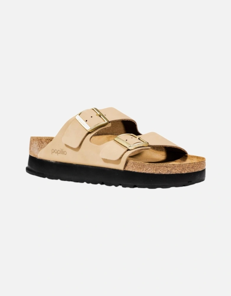 Rubber Sole Synthetic Slippers Women - Beige
