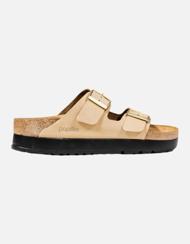 Rubber Sole Synthetic Slippers Women - Beige