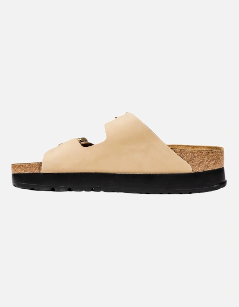 Rubber Sole Synthetic Slippers Women - Beige