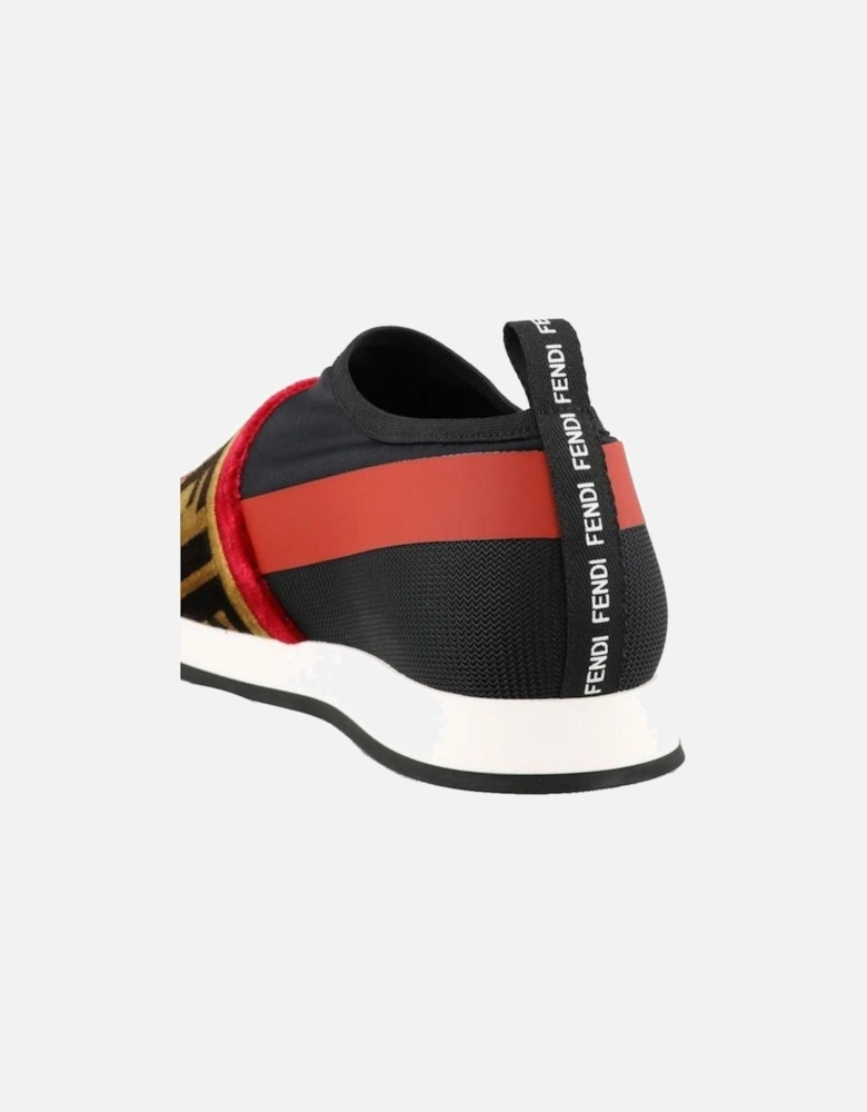 Round Toe Slip-On Shoes with Logo Detail Women - Black Sneakers