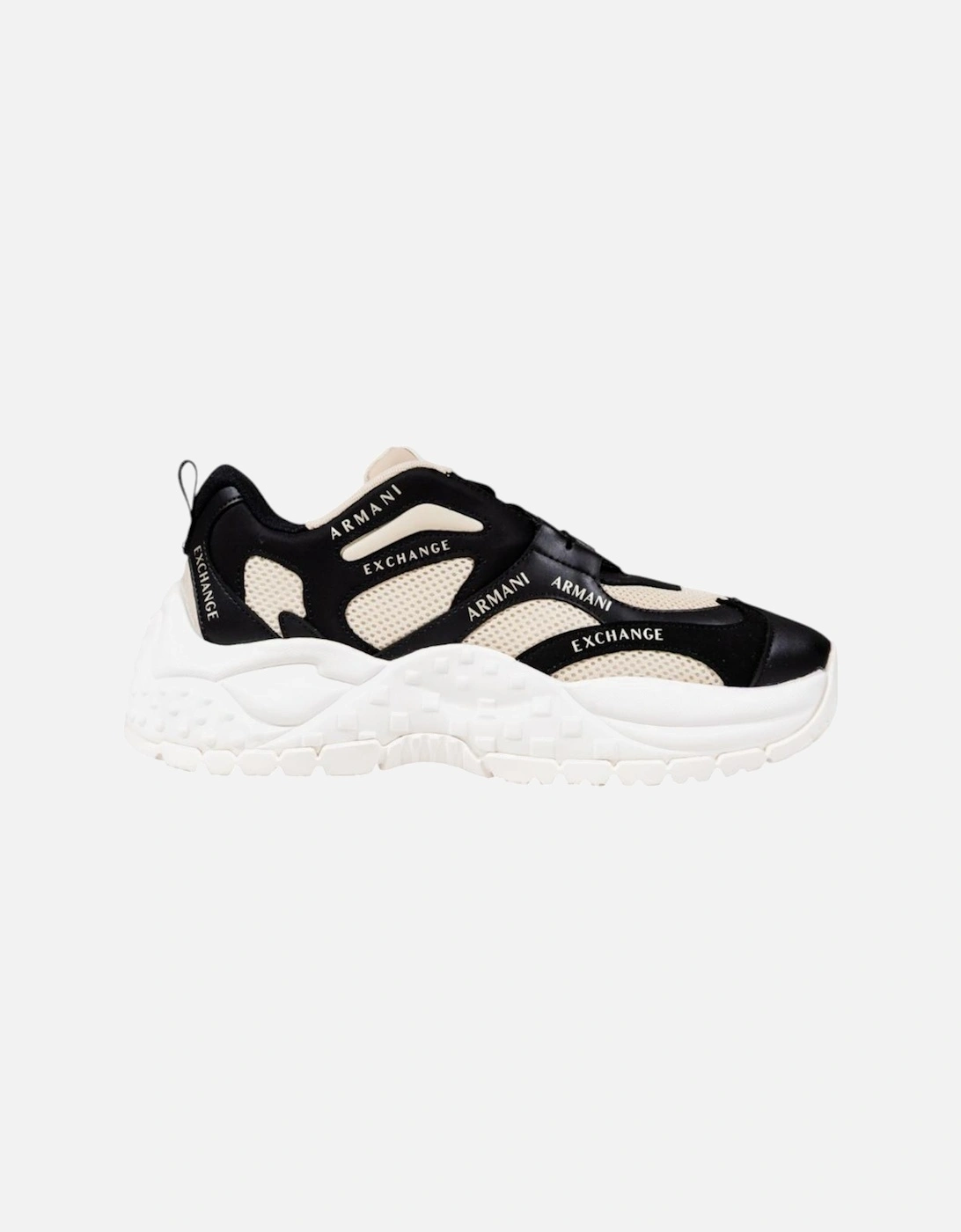 Armani Exchange Women's Black Lace-Up Rubber Sole Sneakers - : Size 5