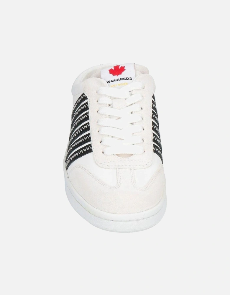 Calf Leather Open Back Lace-Up Shoes Women - White Sneakers