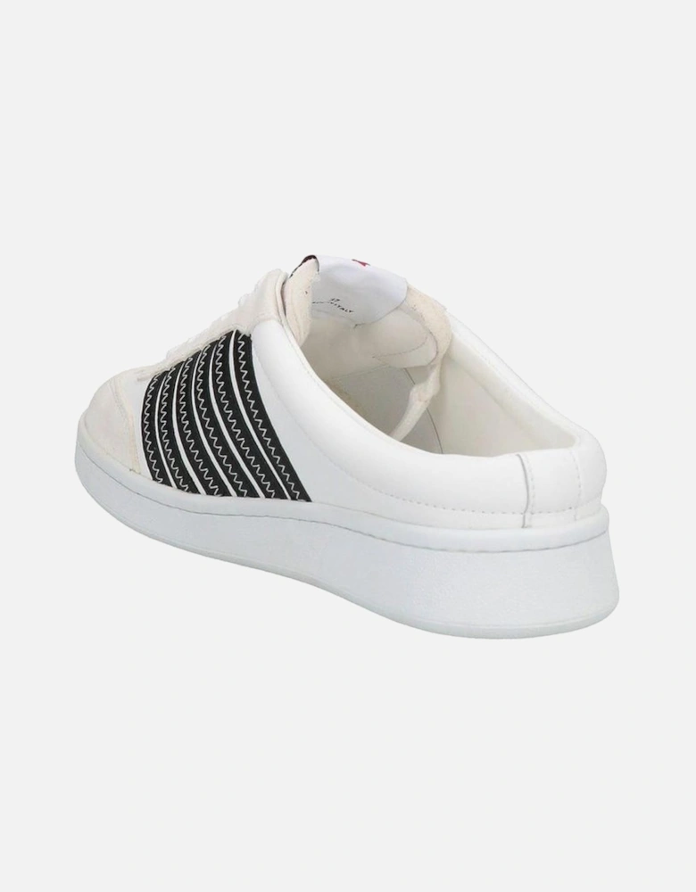 Calf Leather Open Back Lace-Up Shoes Women - White Sneakers