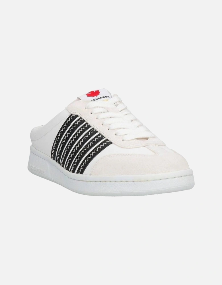 Calf Leather Open Back Lace-Up Shoes Women - White Sneakers