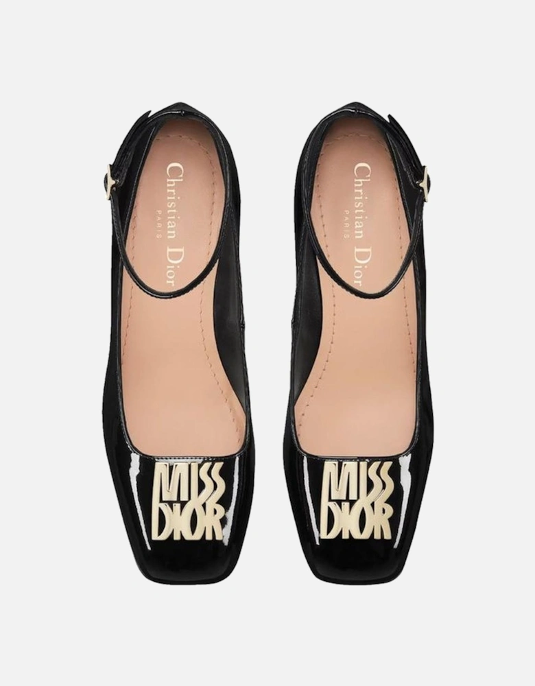 Patent Leather Square Toe Heeled Sandals Women - Black Pumps