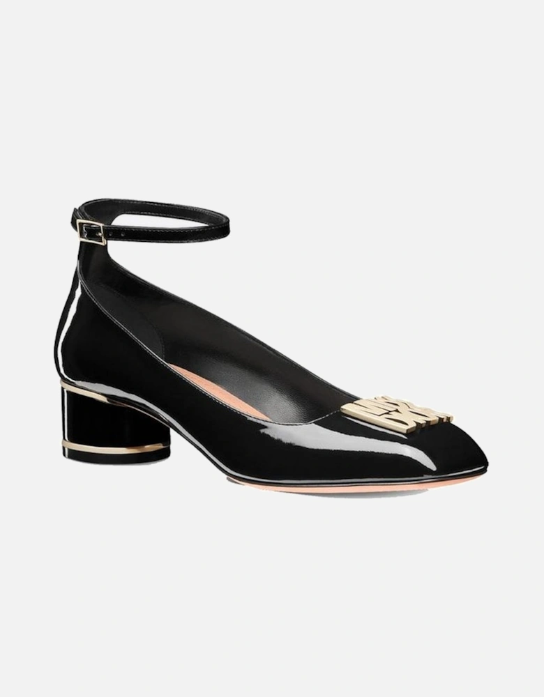 Patent Leather Square Toe Heeled Sandals Women - Black Pumps