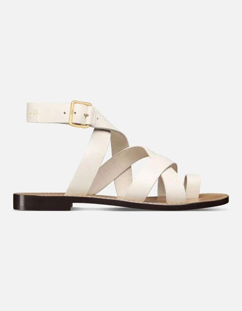 Calf Leather Open Toe Sandals Women - White