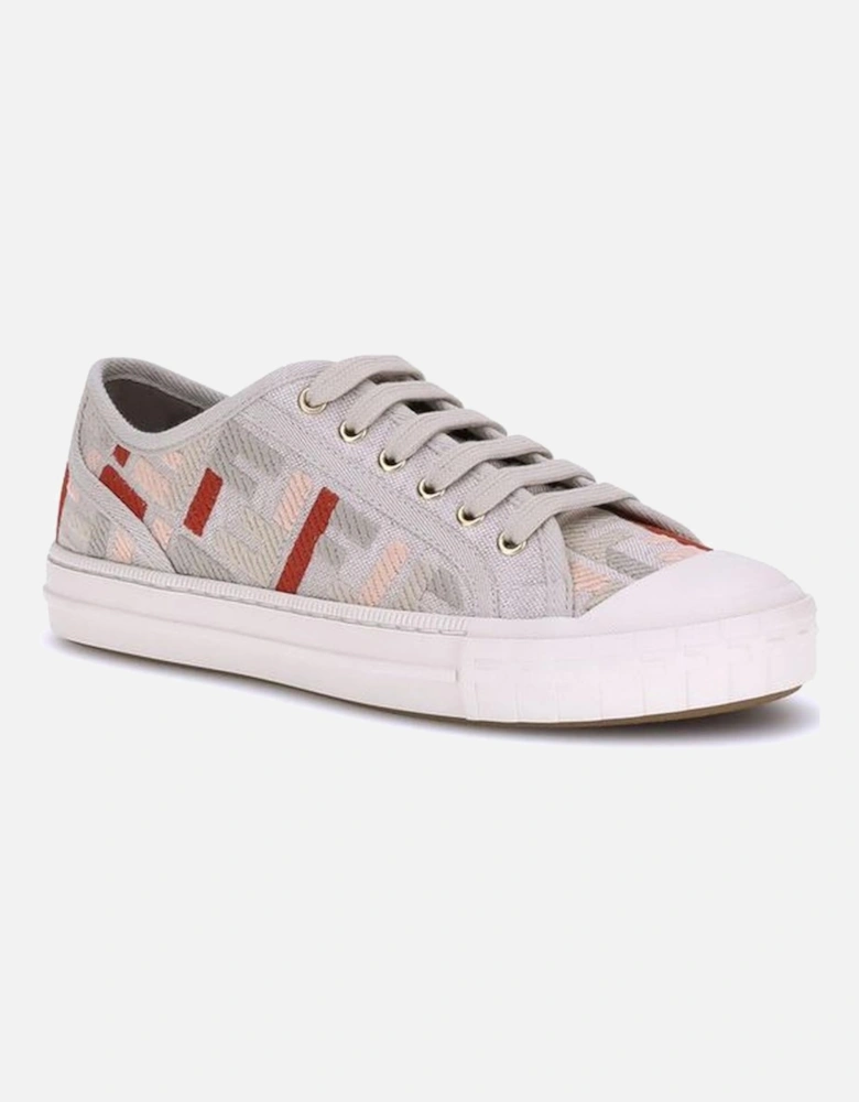 Vibrant Multicolor Jacquard Print Cotton Sneakers Women