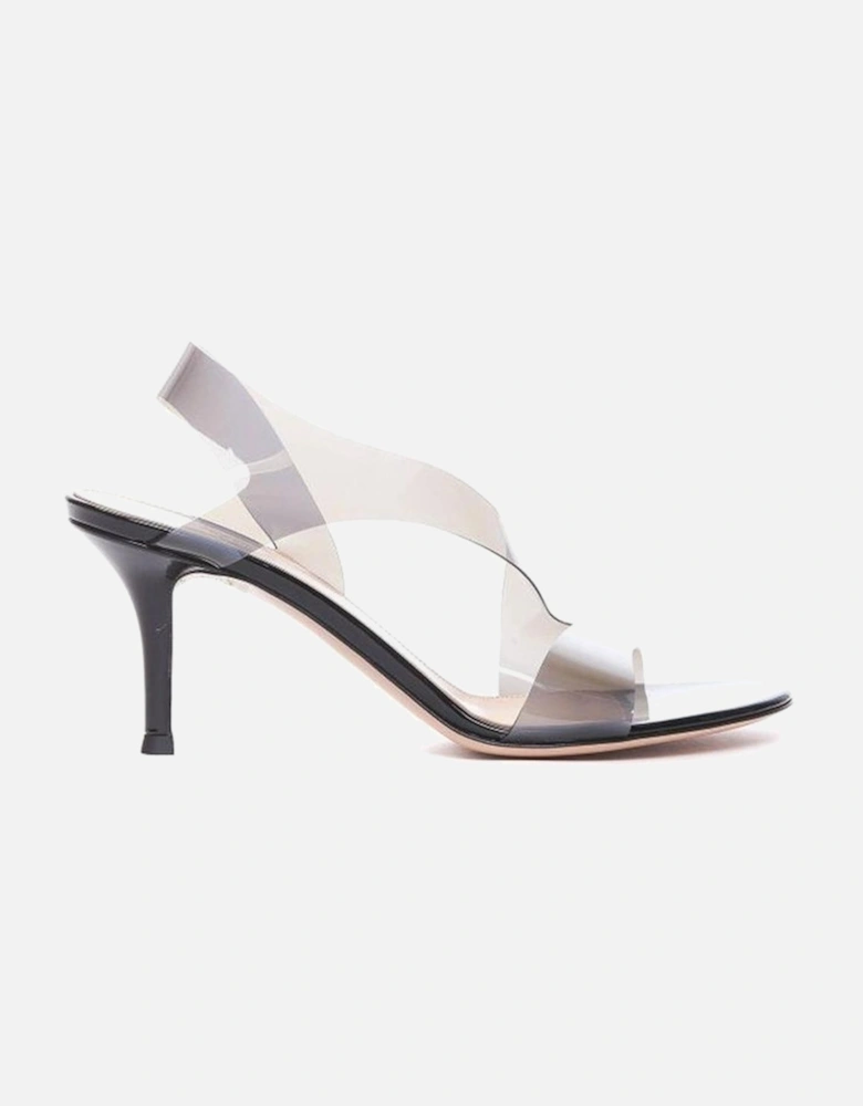 Patent Leather Open Toe Heeled Sandals Women - Black