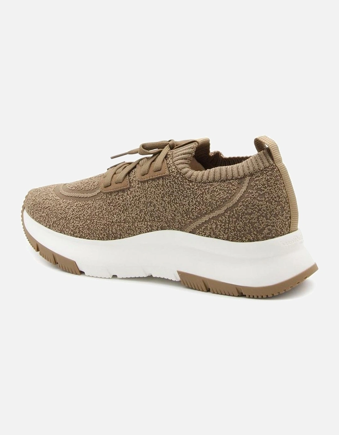 Round Toe Lace-Up Sneakers with Branded Insole Women - Brown
