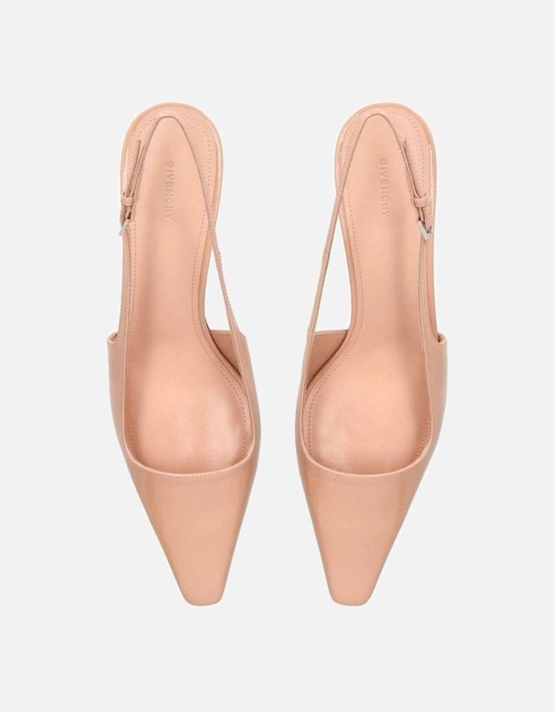 Patent Leather Almond Toe Ankle Strap Heels Women - Beige Pumps